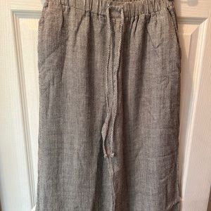 Panarea Couture Womens Crop Pants Black/White Stripped - size small